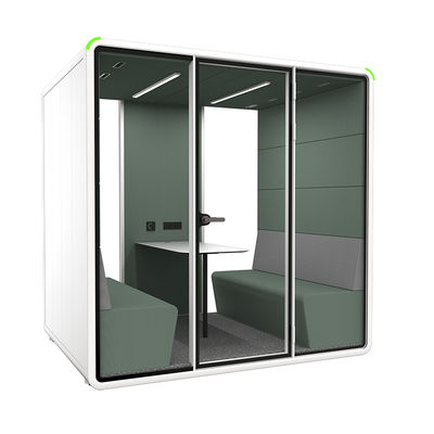 Acoustic Silent Pod Large Size Office Furniture Interview Glass Room Meeting Reception Room Cubicles Office Phone Calling Booth