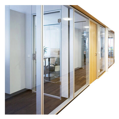 Office Demountable Modular Partitions System Aluminum Partition Wall Space Design Office Glass Partition Wall
