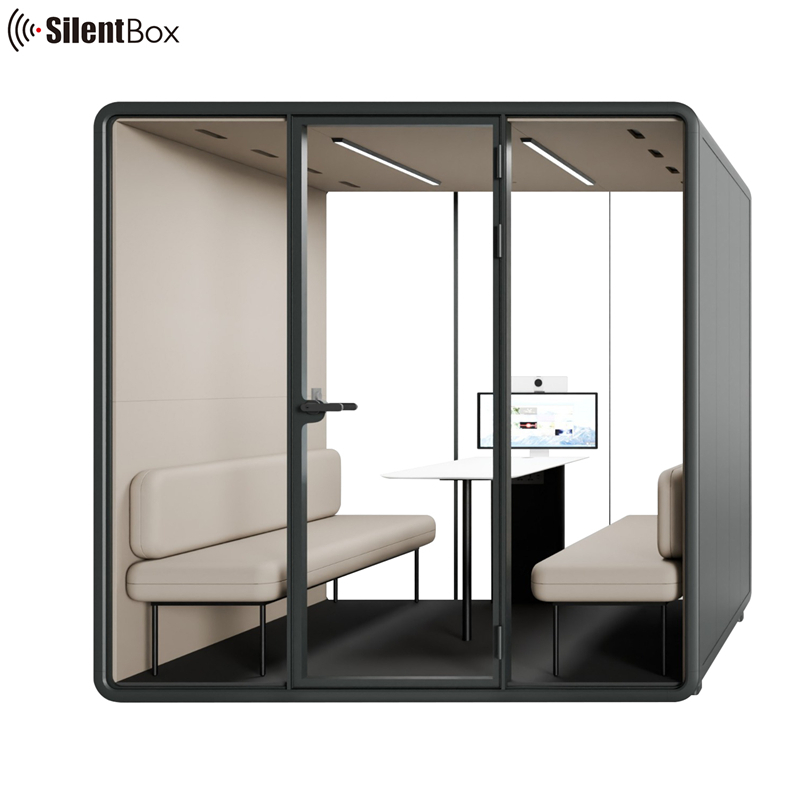 Modular Private Meeting Pod with 4 Person Capacity and 2300x1785x2338mm Size for Office Soundproof Needs