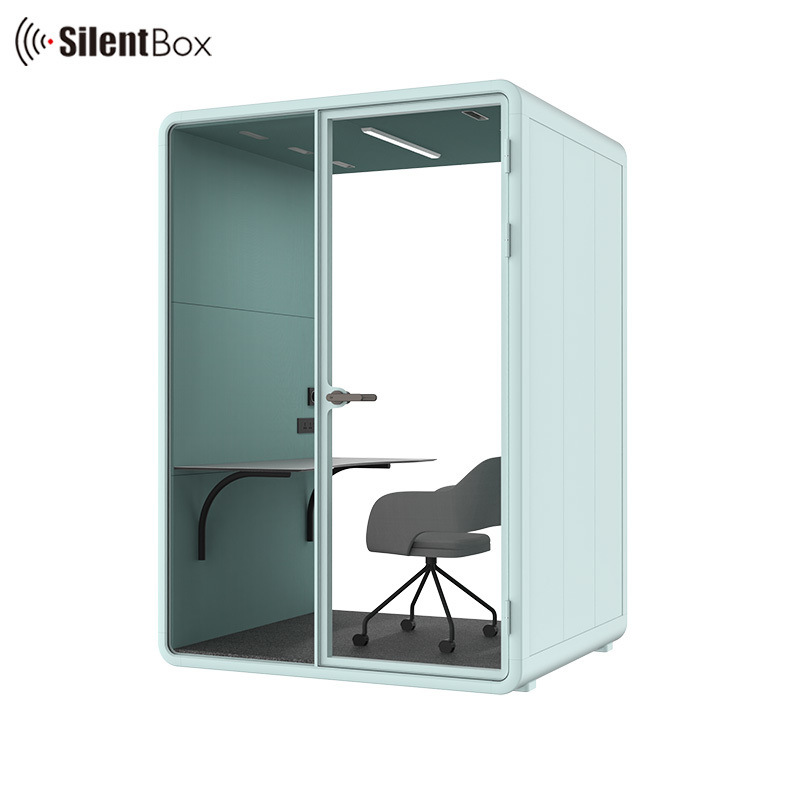 High End Acoustic Silence Soundproof Booth Two Person Private Meeting Pod with 12V-USB